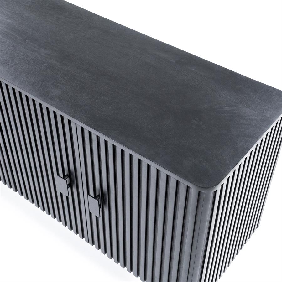 Dressoir Remi 4-drs. - Zwart - Afbeelding 5