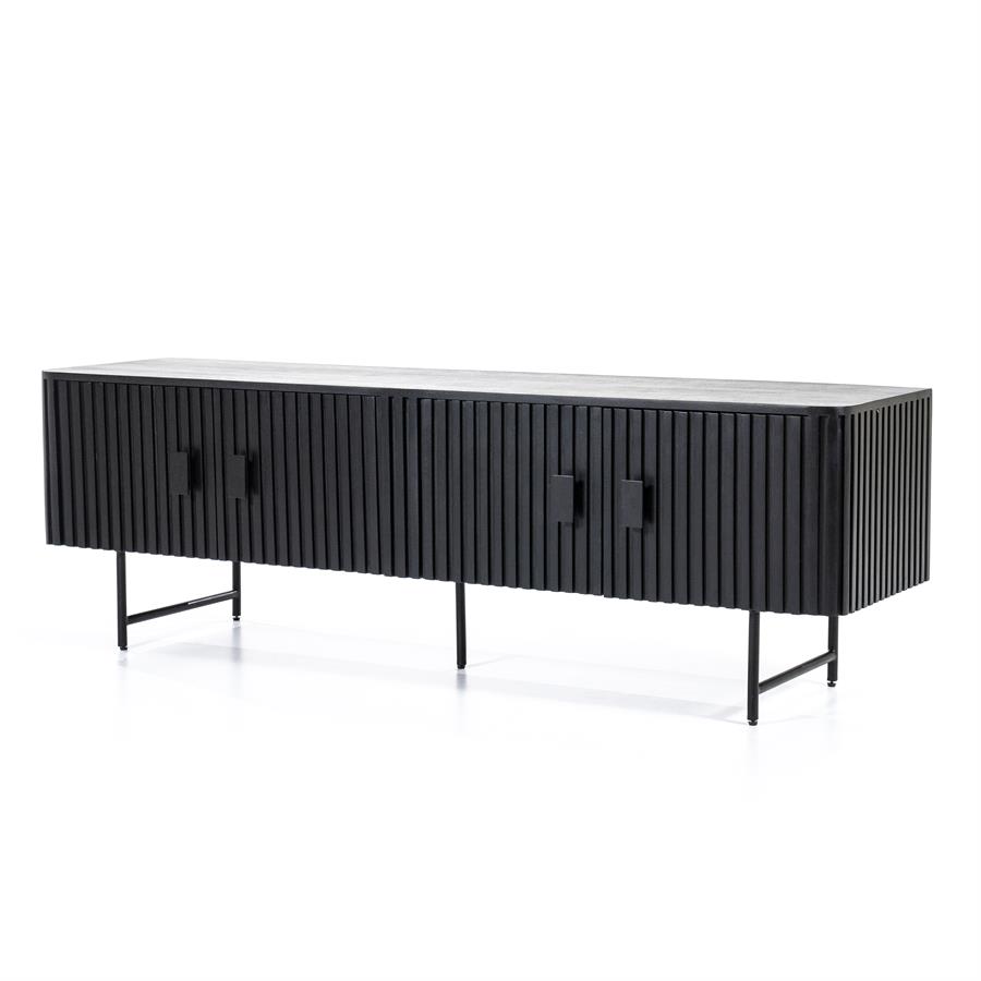 TV-meubel Remi - Zwart - 170 x 56 cm - Afbeelding 2