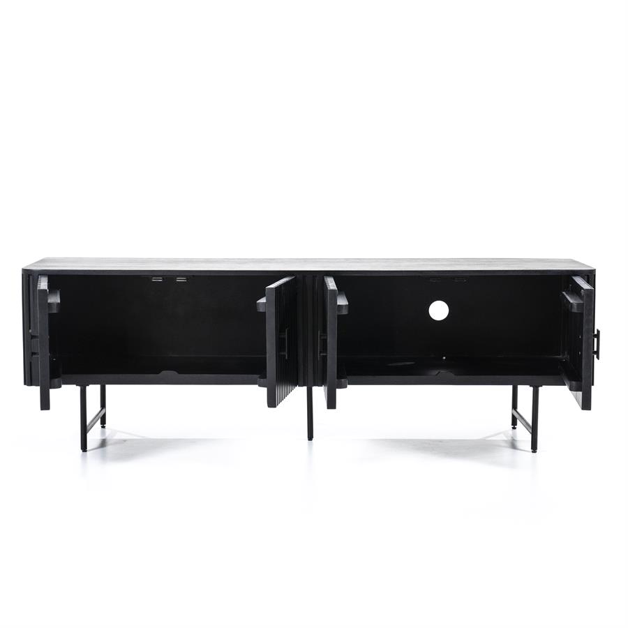 TV-meubel Remi - Zwart - 170 x 56 cm - Afbeelding 3