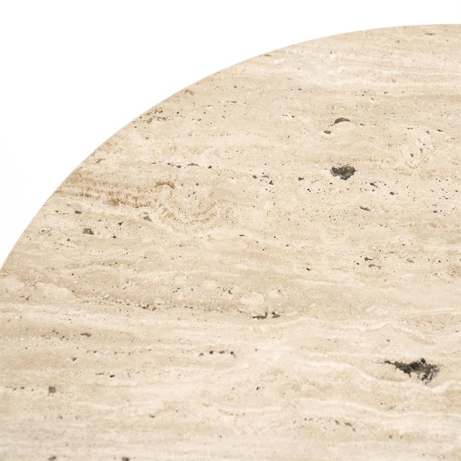 Bijzettafel Aime - Beige - Ø 45 cm - Afbeelding 3