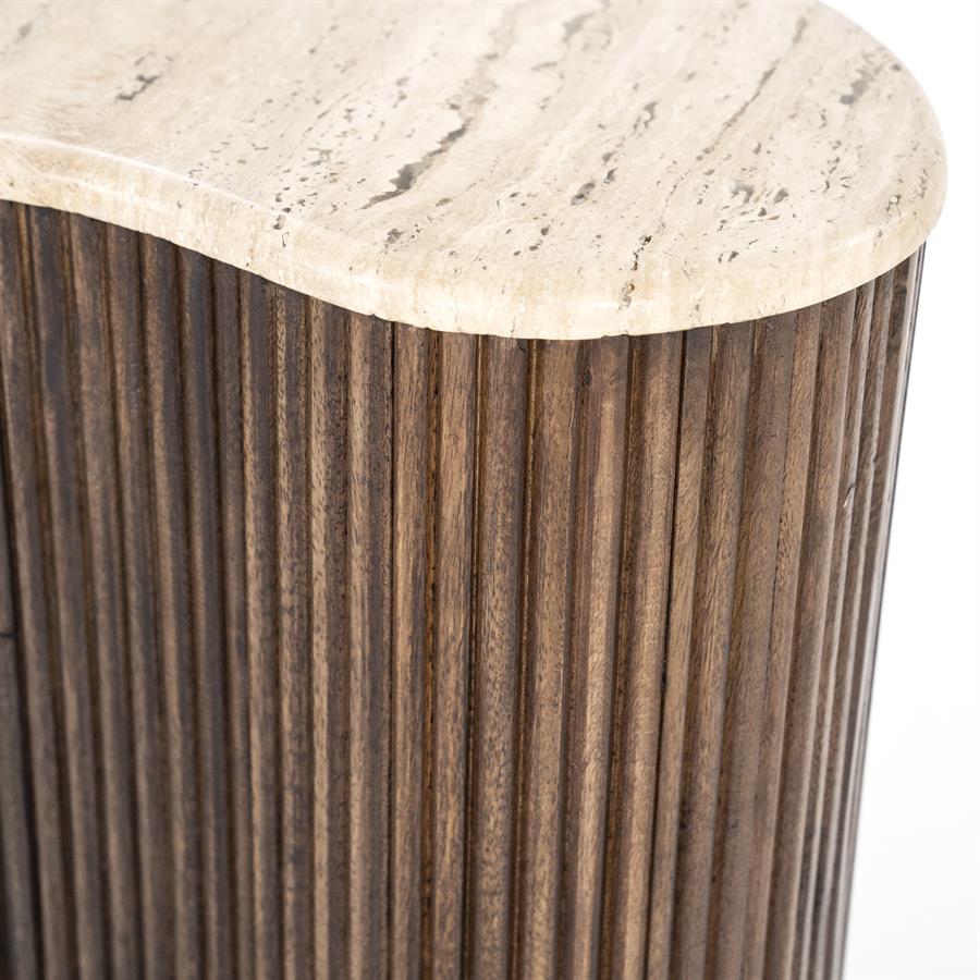 Bijzettafel Mari - Bruin - 33 x 50 cm - Afbeelding 4