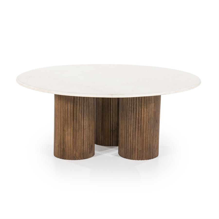 Salontafel Xavi - Naturel - Ø 90 cm - Afbeelding 2