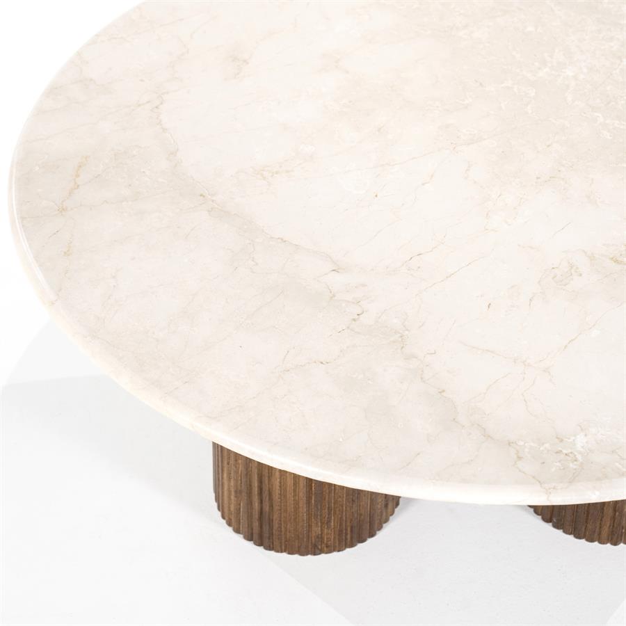 Salontafel Xavi - Naturel - Ø 90 cm - Afbeelding 3