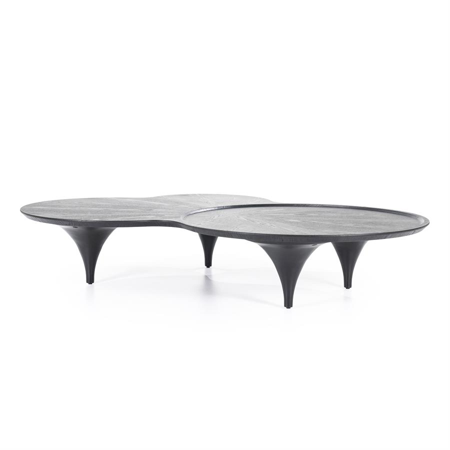 Salontafel Fay - Zwart - 108 x 162 cm