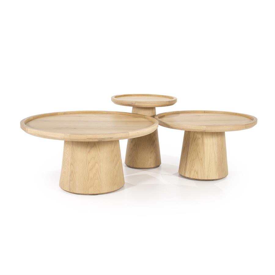 Bijzettafel Leia - Naturel - Ø 46 cm - Afbeelding 4