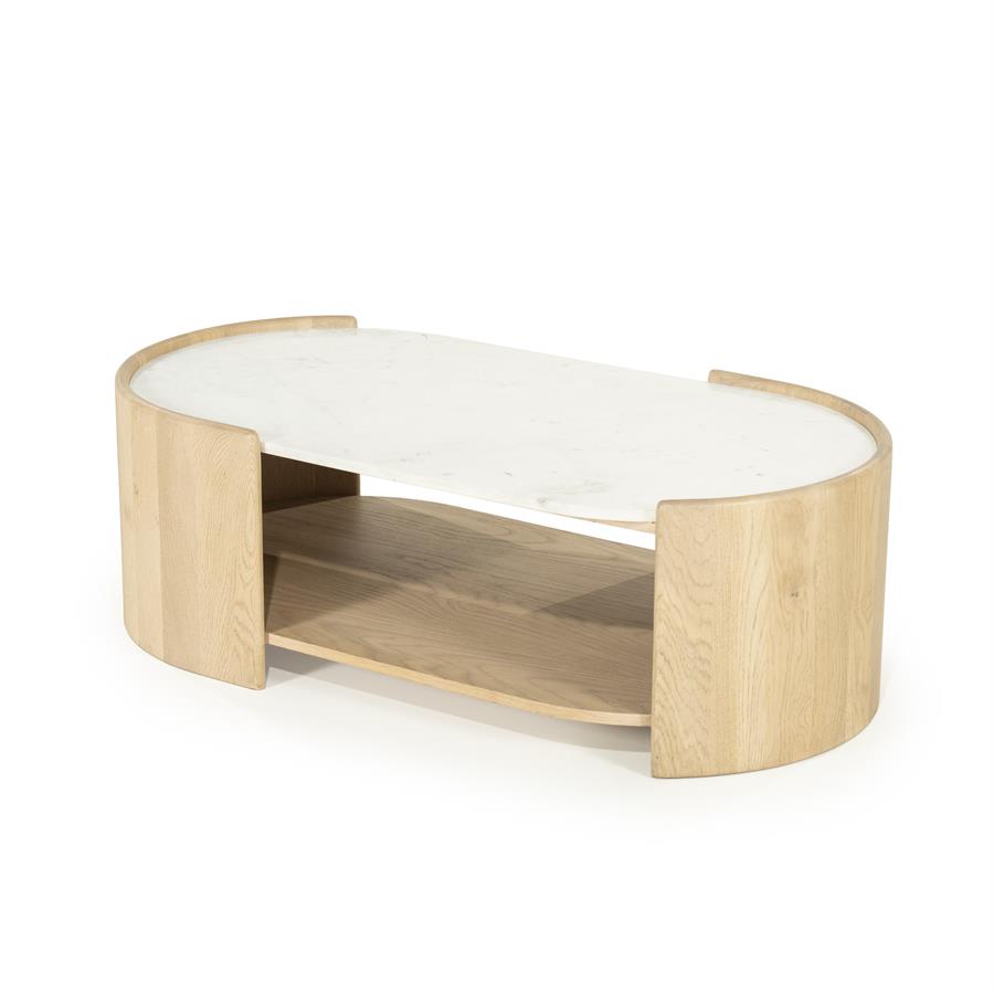 Salontafel Don - Naturel - 60 x 110 cm - Afbeelding 11