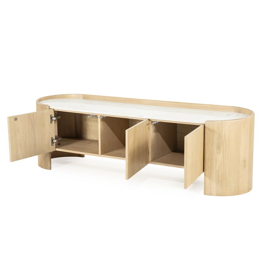 TV-meubel Don - Bruin - 165 x 50 cm - Afbeelding 7