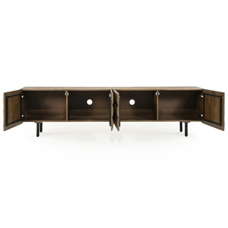 TV-meubel Felix - Bruin - 214 x 54 cm - Afbeelding 7