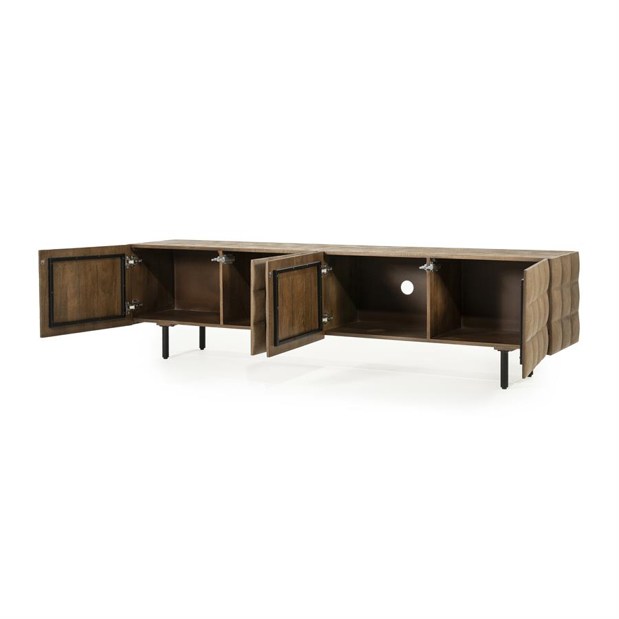TV-meubel Felix - Bruin - 214 x 54 cm - Afbeelding 8