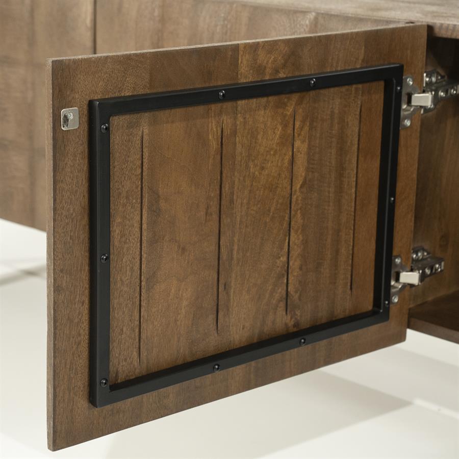 TV-meubel Felix - Bruin - 214 x 54 cm - Afbeelding 13