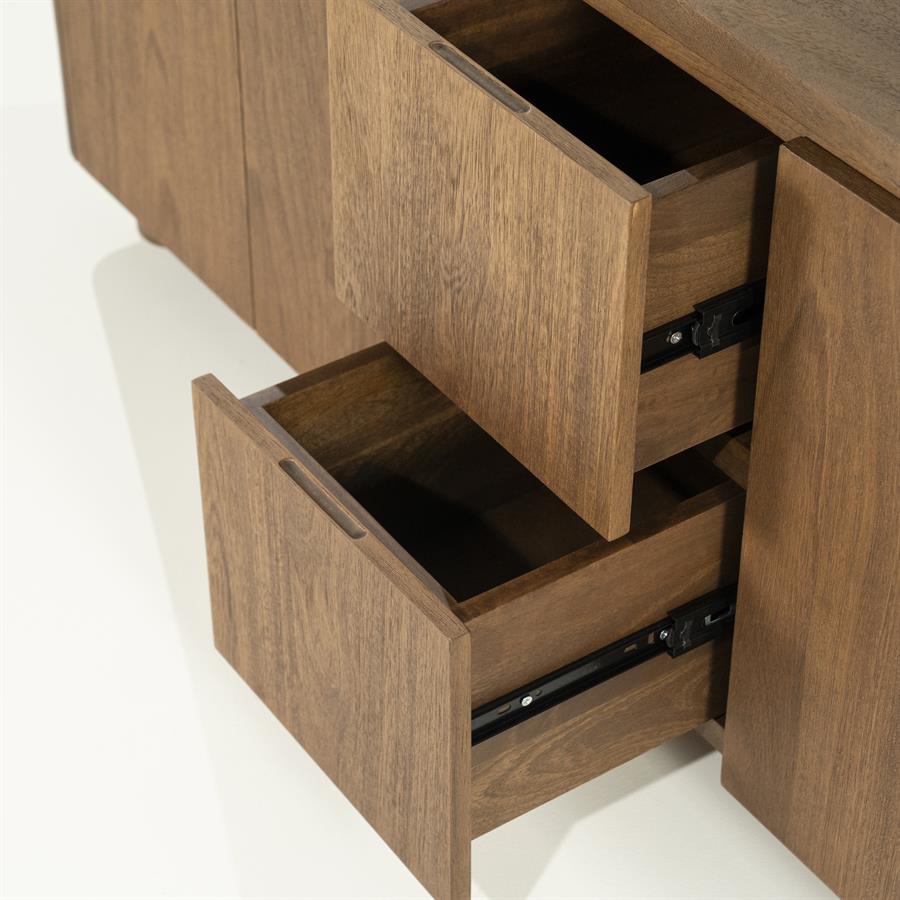 TV-meubel Edward - Bruin - 160 x 61 cm - Afbeelding 11