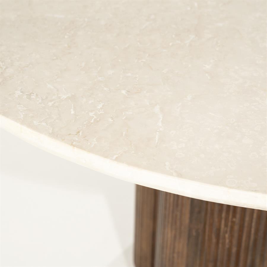 Eettafel Xanni - Bruin - Ø 130 cm - Afbeelding 3