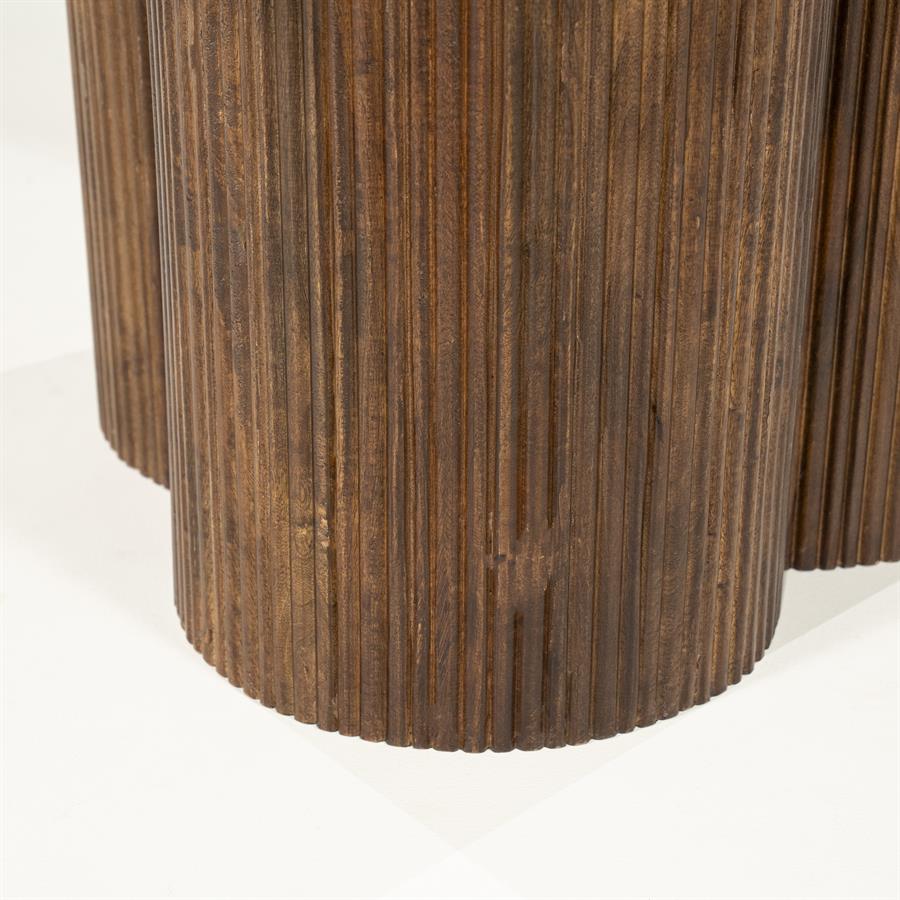Eettafel Xanni - Bruin - Ø 130 cm - Afbeelding 4