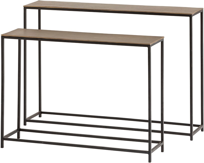 Baku wandtafel set van 2, Brass antique