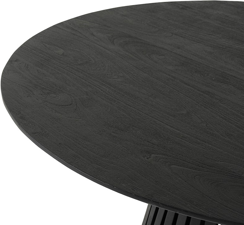 Eetkamertafel Ø120, Acacia Black - Afbeelding 2
