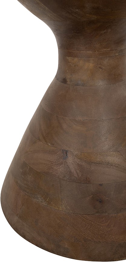 Yves bijzettafel Ø57, H47, Mango Matt Walnut, Smoke glass - Afbeelding 4
