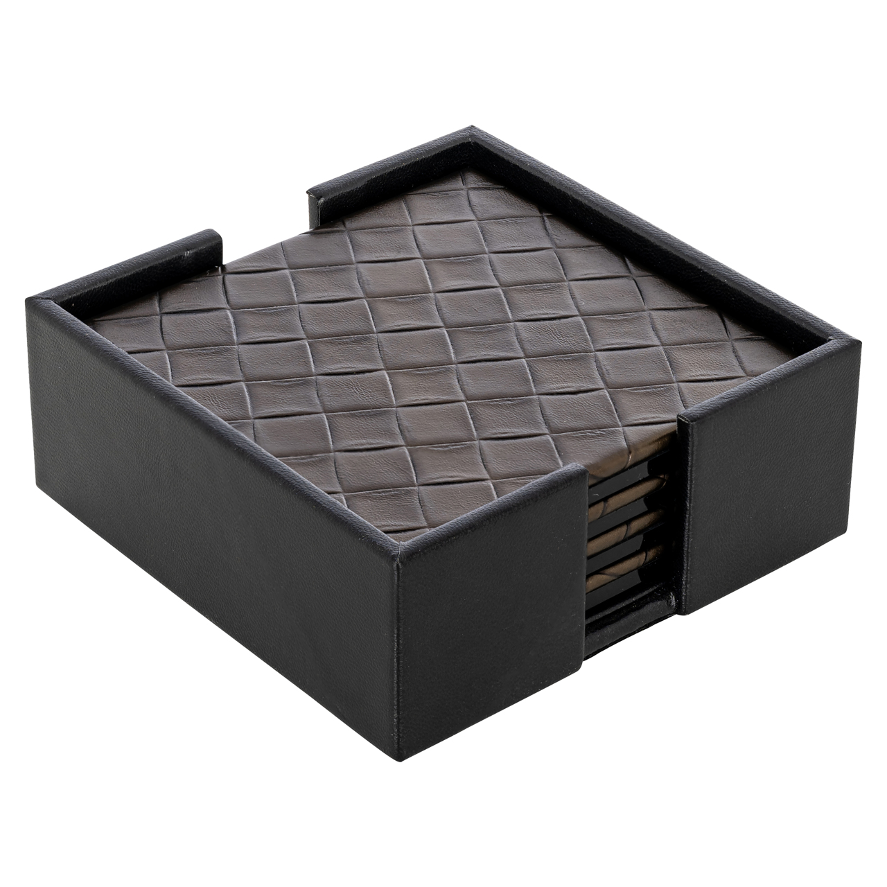 Wijn- en baraccessoires Yora black Set of 4 coasters