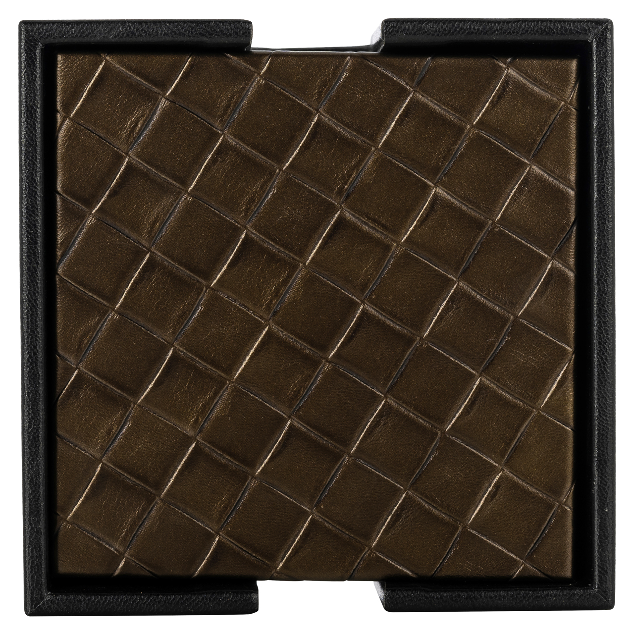Wijn- en baraccessoires Yora black Set of 4 coasters - Afbeelding 2