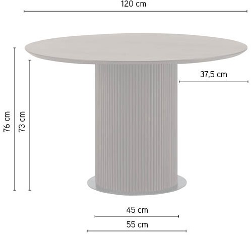 Eetkamertafel Ø120, Acacia Black - Afbeelding 6