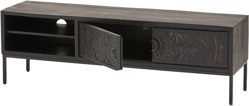TV dressoir 160 met 2 deuren en 2 open vakken (VSL) - Afbeelding 2