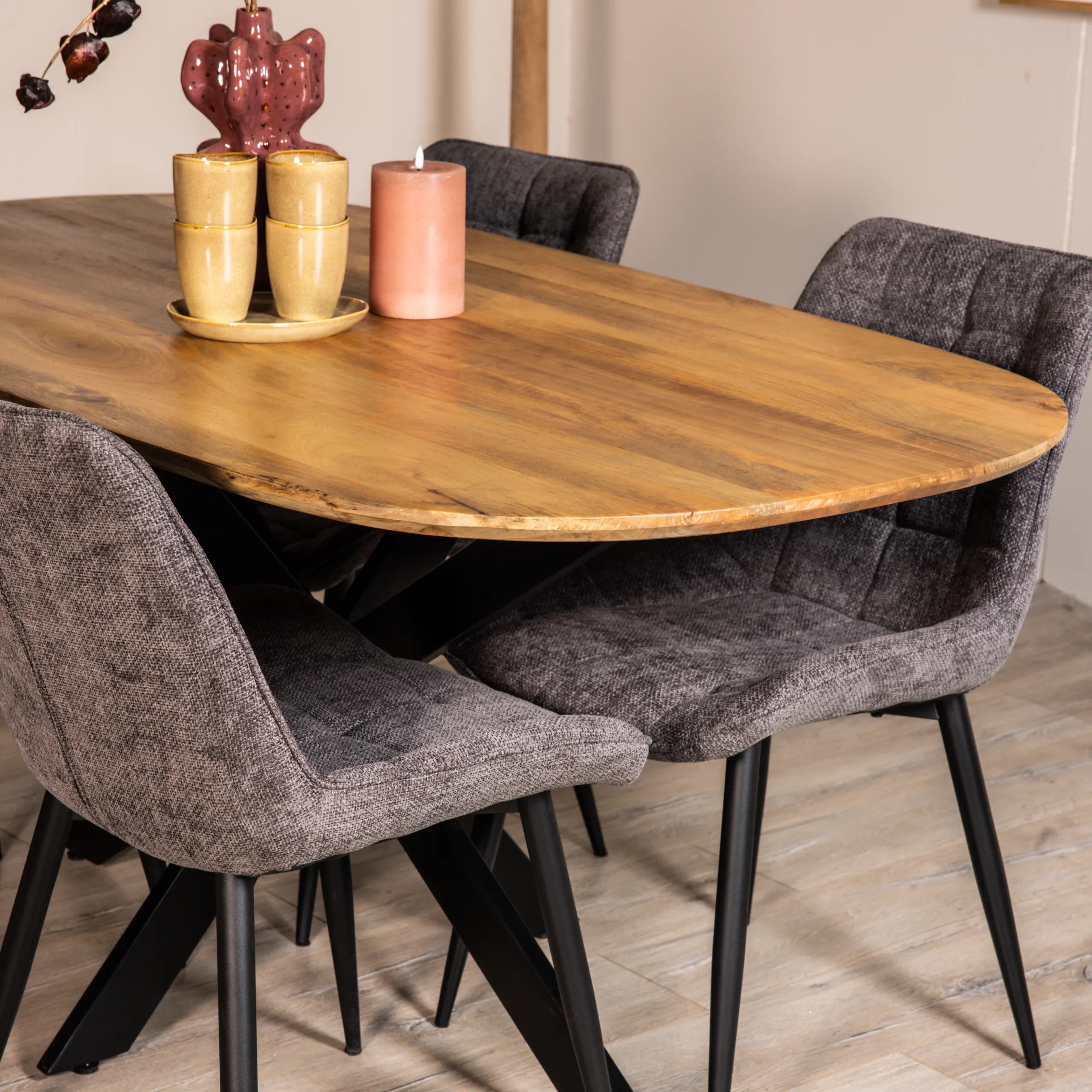 Eetkamertafel Alexander deens ovaal mangohout - Afbeelding 3