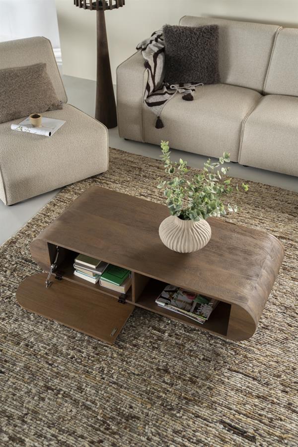 Salontafel King - Bruin - 60 x 130 cm - Afbeelding 17