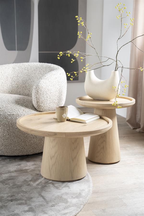 Bijzettafel Leia - Naturel - Ø 46 cm - Afbeelding 5