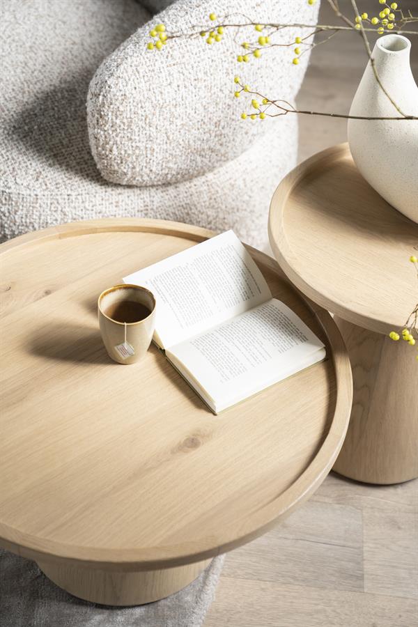 Bijzettafel Leia - Naturel - Ø 46 cm - Afbeelding 6