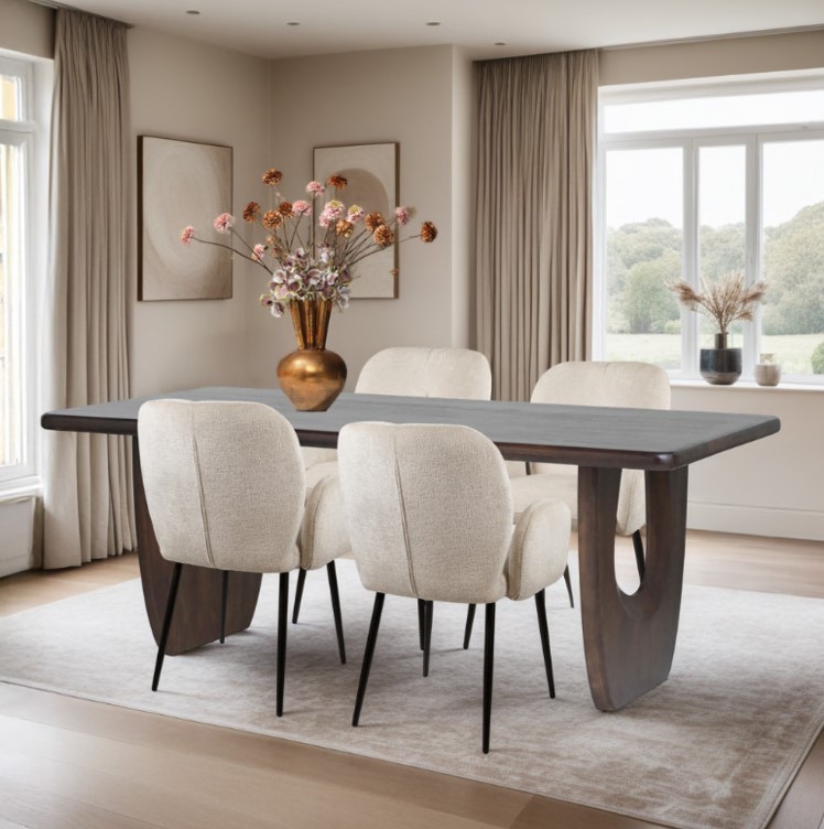 Eetkamertafel 180, Mango Brown Walnut - Afbeelding 4