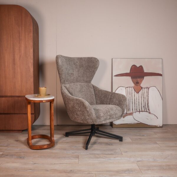 Fauteuil Luna geweven stof