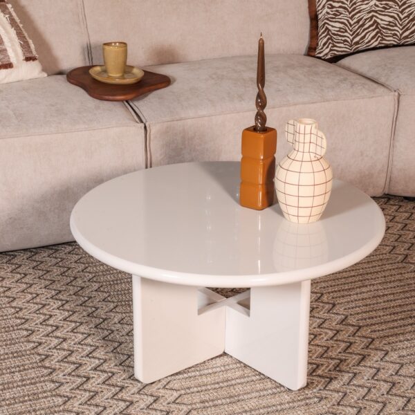 Salontafel Odell rond wit | Jeha Salontafel Odell rond wit