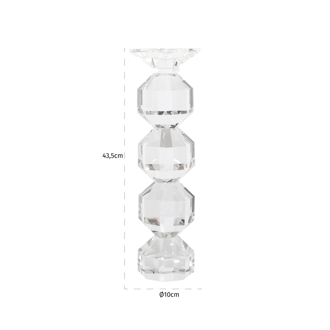 Kandelaar Safia clear transparent large - Afbeelding 2