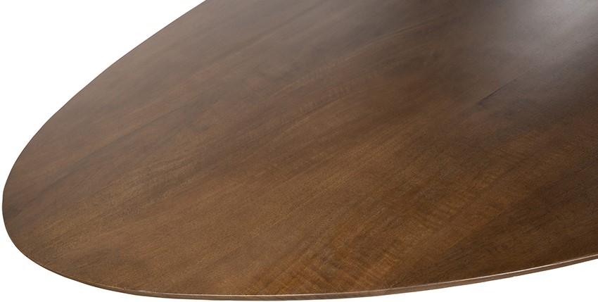 Eetkamertafel 220, organisch, poot Beige, Mango Brown Walnut - Afbeelding 3