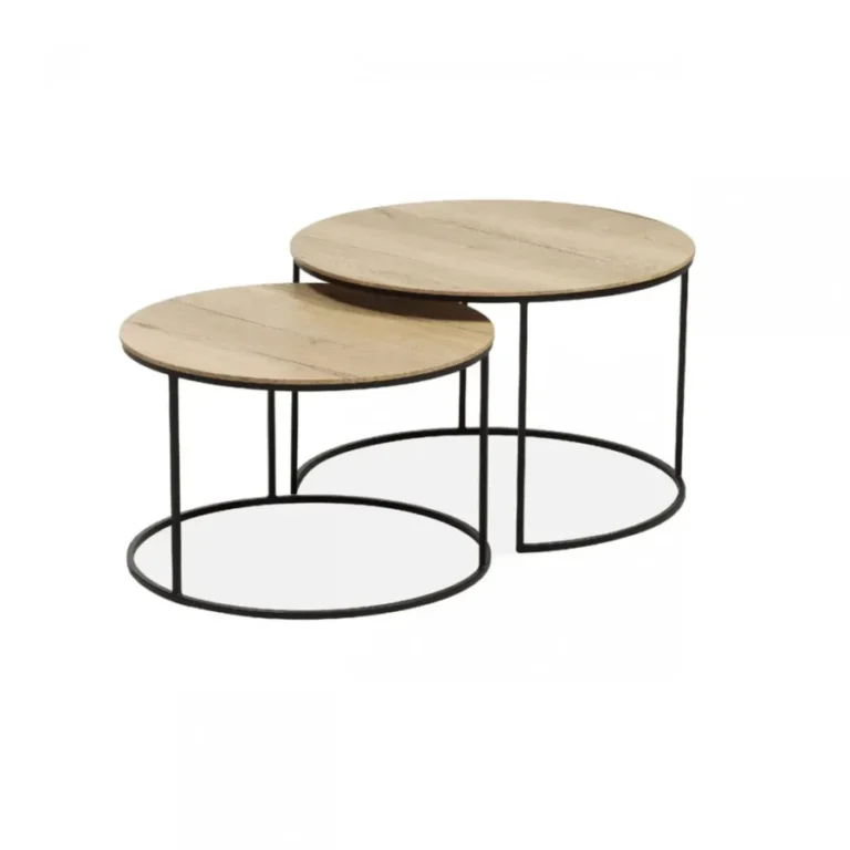 Salontafelset tweedelig Windsor rond Lamulux