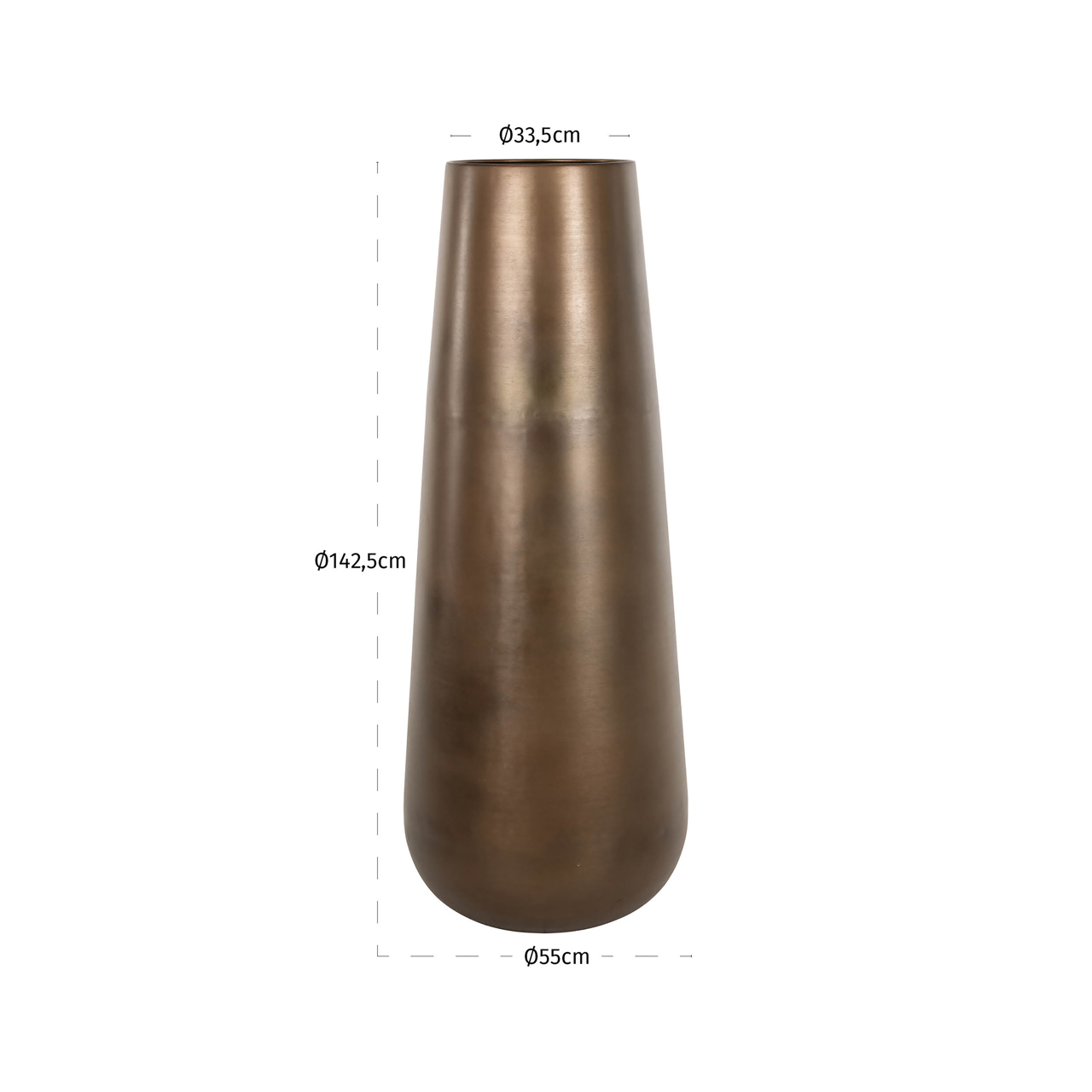 Vaas Kenza brass antique large - Afbeelding 4