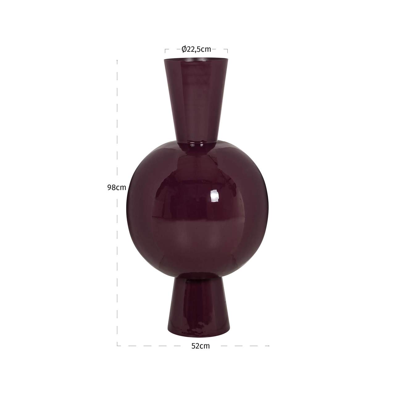 Vaas Avine burgundy - Afbeelding 2