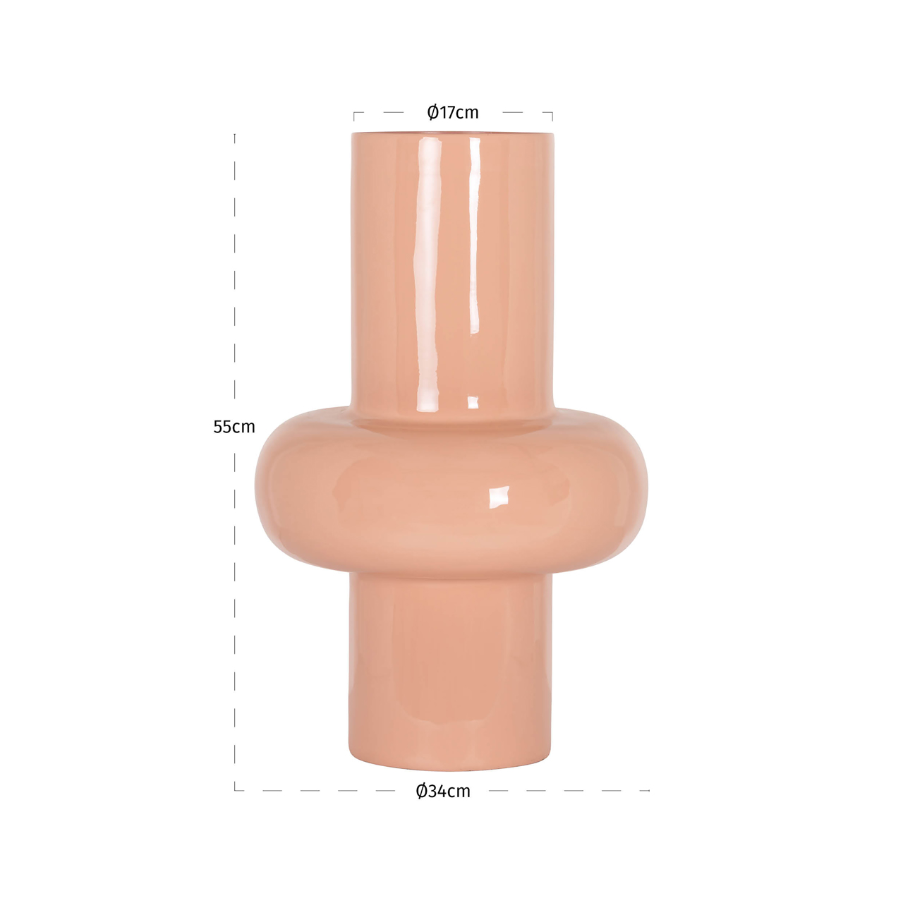Vaas Alison salmon large - Afbeelding 2