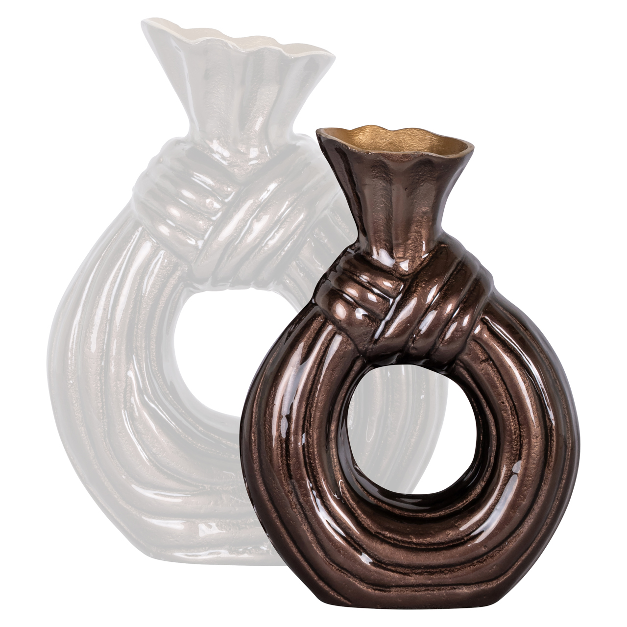 Vaas Suen dark brown small - Afbeelding 4