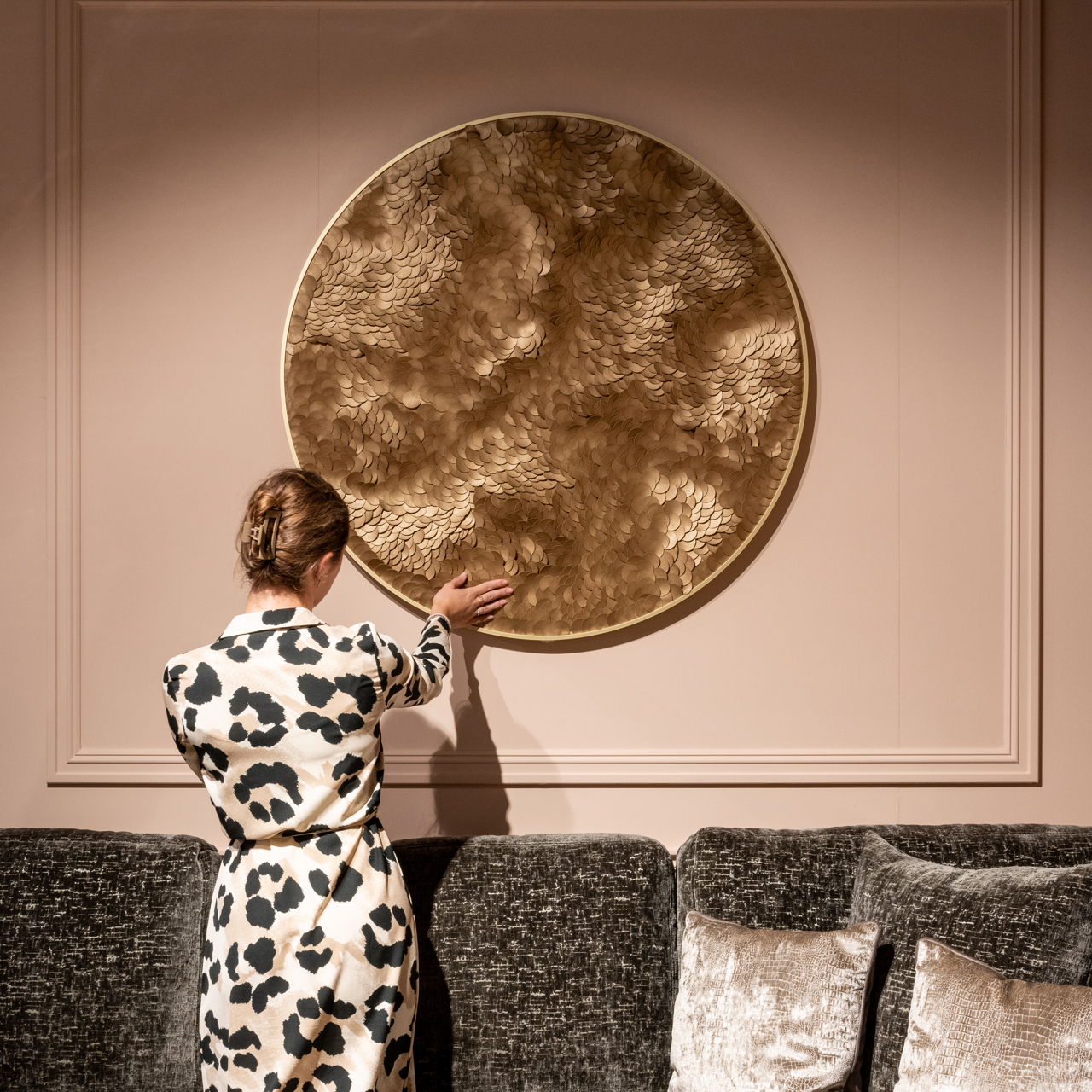 Wall art Bloom gold - Afbeelding 3